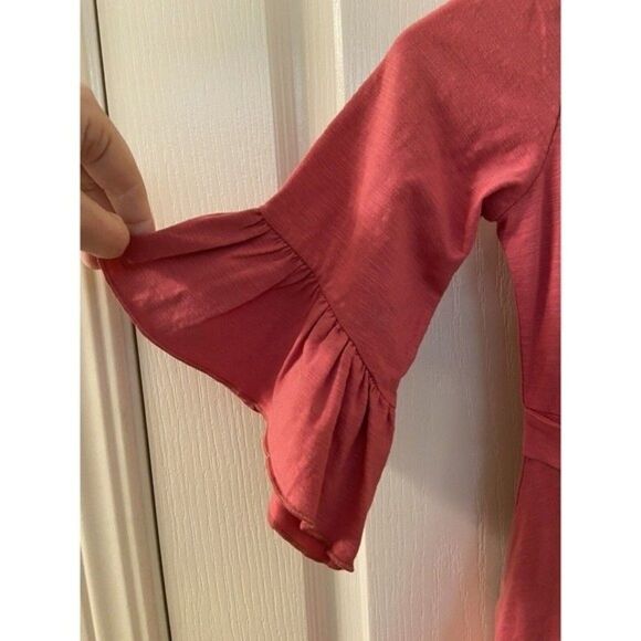 Joyfolie Mia Joy Dress Tiered Ruffle Bell Sleeves Side Bow Tie Girls Size 8 - Picture 4 of 9